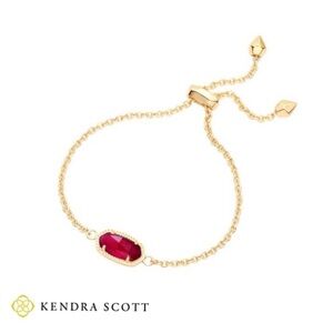 Kendra Scott Elaina Gold Chain Bracelet Moon Jade.